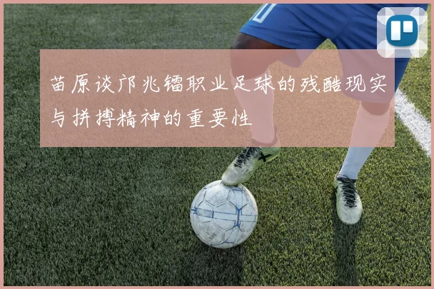 苗原谈邝兆镭职业足球的残酷现实与拼搏精神的重要性